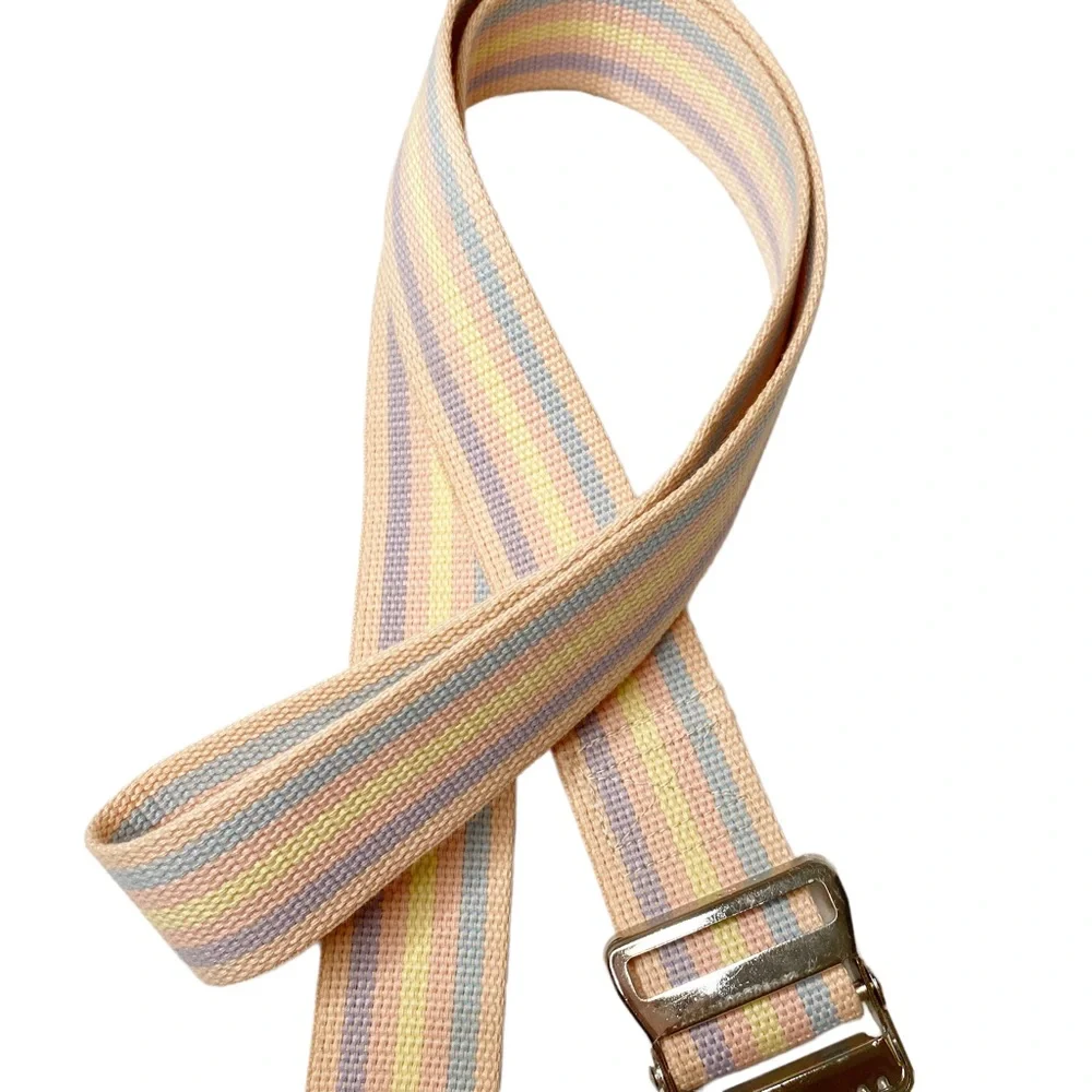 Vintage Pastel Canvas Festival Gait Belt Y2K 1980’s Unisex Costume Boho Pin Up